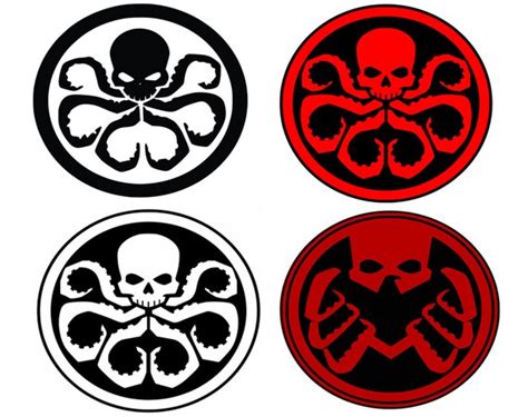 Hydra Red logo SVG PDF Png Eps DXfMarvel Shirts Wall