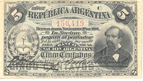 Currency from Argentina, 1891 | Matthew's Island of Misfit Toys