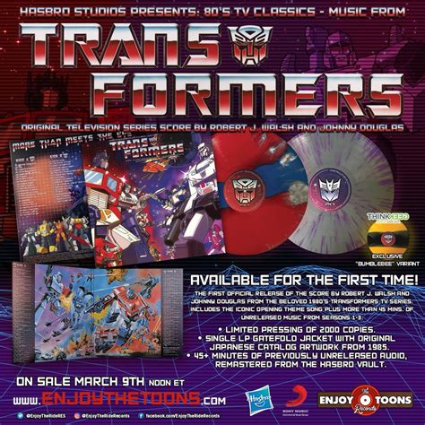 Transformers G1 Soundtrack Vinyl Release Details - Transformers News ...