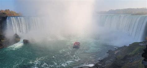 Maid of the Mist Boat Tour Niagara Falls, Canada. Editorial Stock Photo - Image of outdoor, fall ...