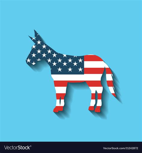 Democrat political party animal Royalty Free Vector Image