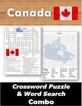 Canada Crossword Puzzle & Word Search Combo | TPT