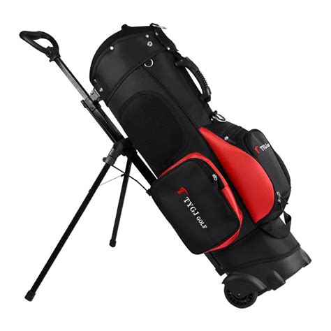 Brand TTYGJ Golf Travel Wheels Standard Stand Caddy golf cart bag staff ...