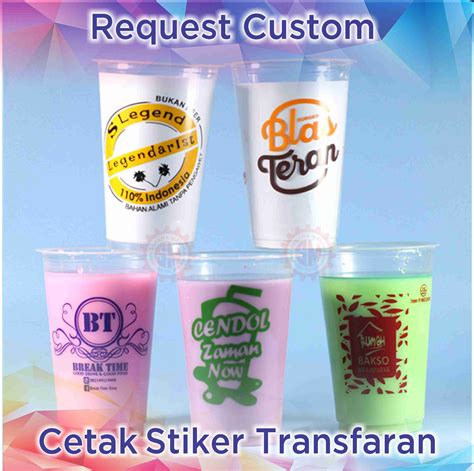 Cetak Stiker Minuman Request Custom Logo / Kata-kata | Lazada Indonesia