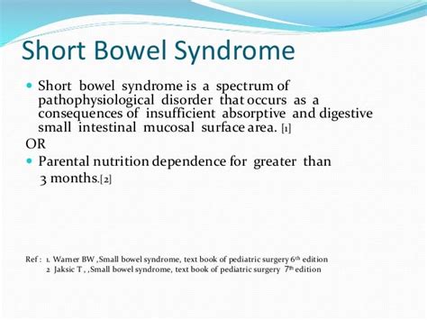 Short bowel syndrome