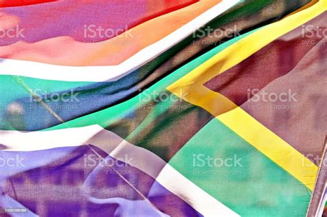 South African Flag Stock Photo - Download Image Now - Black Color, Blue ...