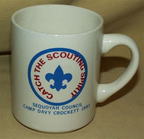 BOY SCOUTS MUG SEQUOYAH COUNCIL 1983 CAMP DAVY CROCKETT JOHNSON CITY TN ...