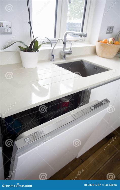 Built in Dishwasher stock image. Image of door, contemporary - 28781737