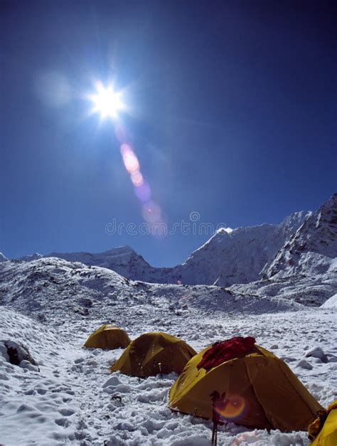 Himalayan Base Camp stock image. Image of peak, trekking - 251341