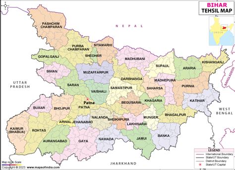 Bihar Tehsil Map, Blocks in Bihar