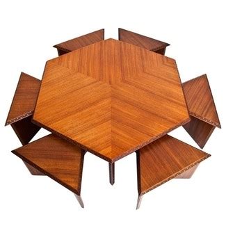 Coffee Table With Stools Underneath - Foter