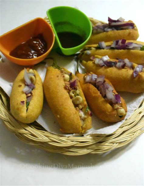 How to make perfect Mirchi Bajji & 5 min Tamarind chutney |Stuffed ...