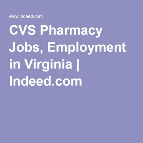 CVS Pharmacy Jobs, Employment in Virginia | Bank jobs, Company job ...