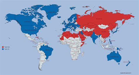 If WW3 happens sides of the War (probably) Map : Maps