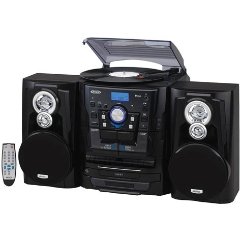 JENSEN JMC-1250 Bluetooth 3-Speed Stereo Turntable Music System with 3-CD | eBay