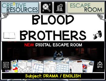 Blood Brothers Escape Room by Cre8tive Resources | TpT