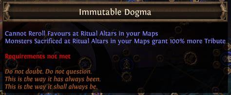 Immutable Dogma - Ritual Atlas Passive Tree Keystone - What are your thoughts? : r/PathOfExileBuilds