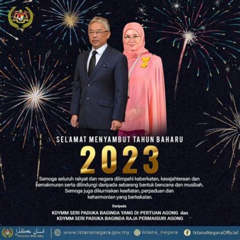 Agong, Permaisuri ucap Selamat Tahun Baharu 2023 | Nasional | Berita Harian