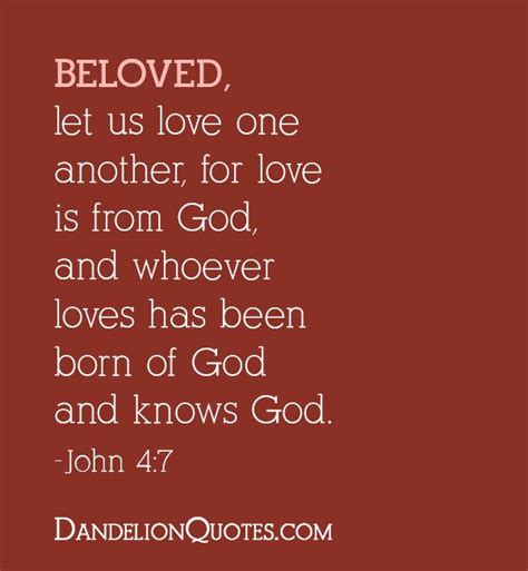 Loved Ones: Beloved Let Us Love One Another