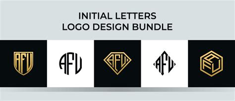 Initial letters AFU logo designs Bundle 4971781 Vector Art at Vecteezy