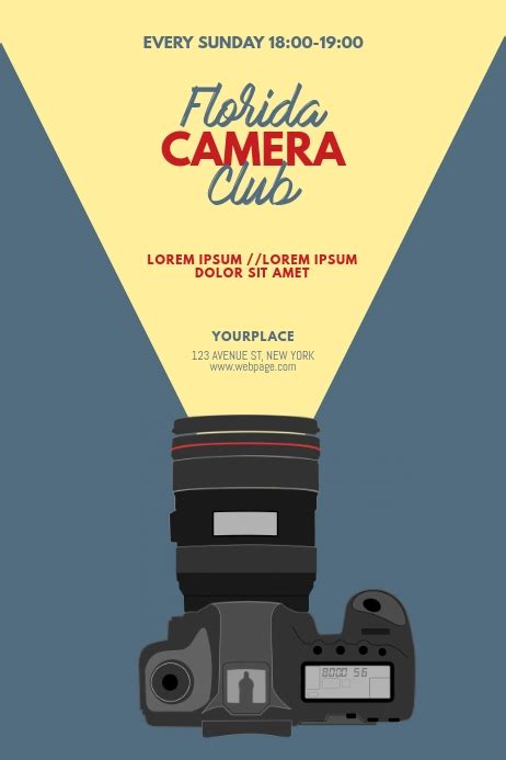 Camera Club Flyer Design Template | PosterMyWall | Flyer design ...