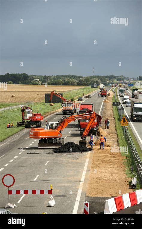 Katy, Poland, on the A2 motorway Stock Photo - Alamy