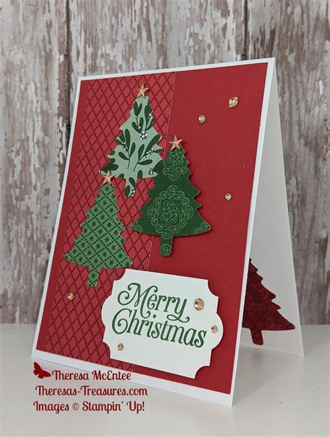 Stampin' Up!® Perfectly Plaid Christmas Card - Theresa's Treasures Paper Crafts