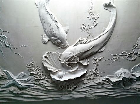 Plaster wall art, Mural wall art, Plaster art