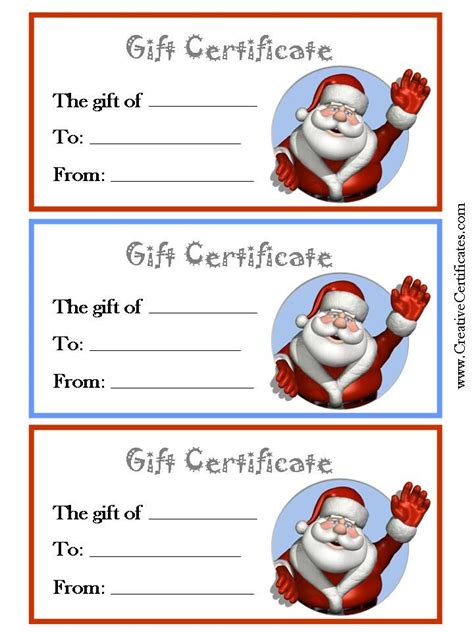 Gift Certificates | Christmas gift certificate, Gift certificate template, Chritmas gift