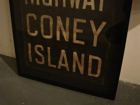 Vintage New York Subway Sign in Custom Frame - "Coney Island" at 1stDibs