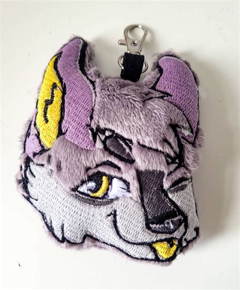 Custom Embroidered Plush Keychain - Etsy