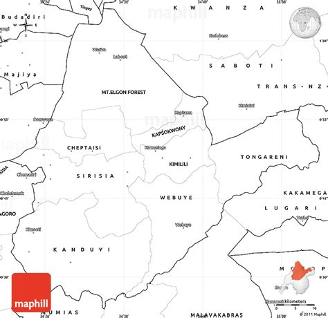 Blank Simple Map of BUNGOMA