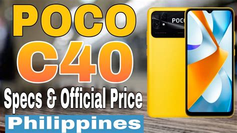 POCO C40 Specs & Official Price | Philippines - YouTube