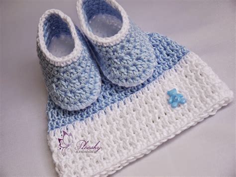 Plooshy Handmade: Beautiful gift for a baby boy - crochet baby hat and ...