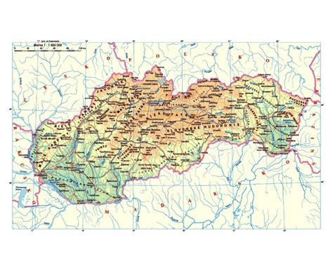 Maps of Slovakia | Collection of maps of Slovakia | Europe | Mapsland ...