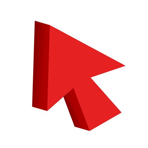 3d red cursor icon 6792063 Vector Art at Vecteezy