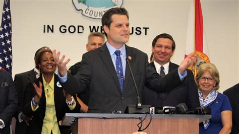 Governor Ron DeSantis, Congressman Matt Gaetz, Commissioner Corcoran ...