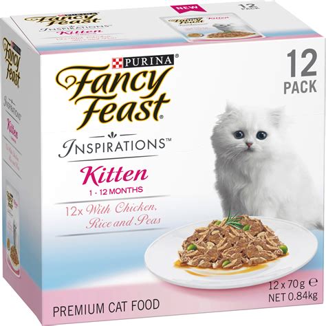 Purina Fancy Feast Grain Free Pate Wet Kitten Food Variety Pack; Kitten Classic Pate Collection ...