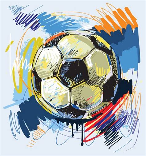 Hand drawn with graffiti sport background art vector 02 | Soccer art, Football illustration ...