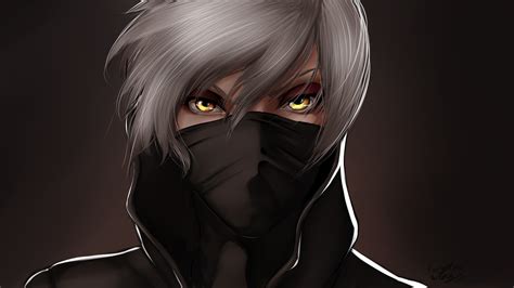 2560x1080 resolution | anime character wearing black face mask HD ...