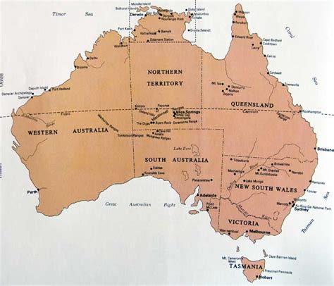 Australia Desert Map