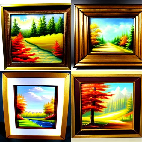 a solid frame bordered scenery painting depicting the | Stable Diffusion | OpenArt