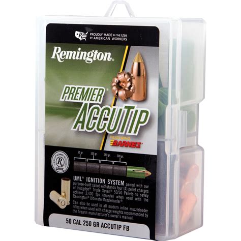 Remington Premier AccuTip Muzzleloader Bullets 50 cal. 250 gr. 24 pk ...