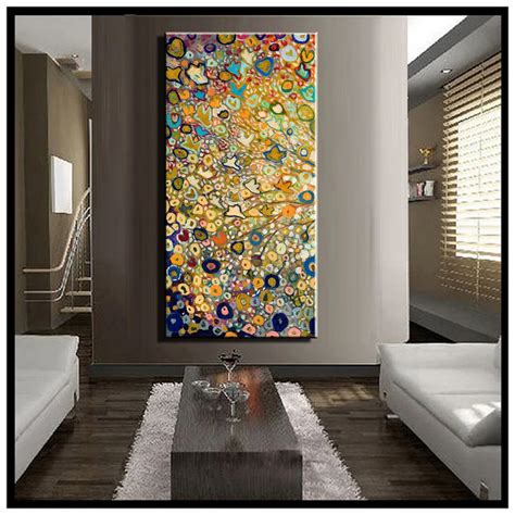 Large single Abstract flower cheap huge vertical oil painting on canvas ...