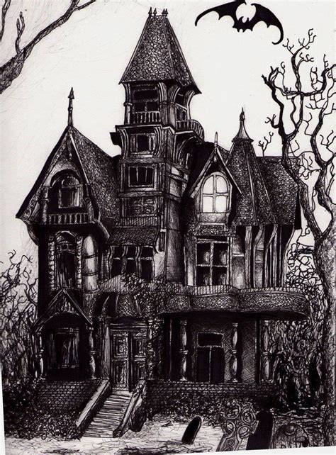 haunted_mansion | Haunted house drawing, Haunted house tattoo ...