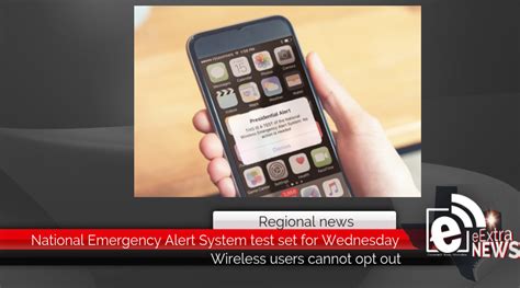 National Emergency Alert System test set for Wednesday