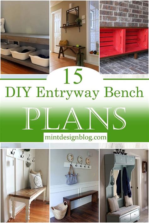 15 DIY Entryway Bench Plans You Can Make Easily - Mint Design Blog