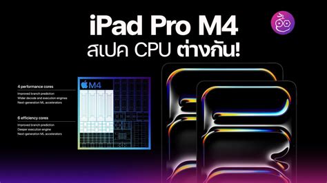 iPad Pro ชิป M4 รุ่น 1TB, 2TB ได้ CPU มากกว่ารุ่น 256GB, 512GB