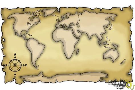 How to Draw a World Map - DrawingNow