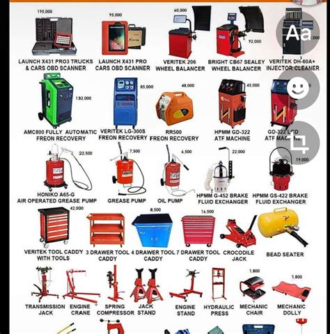 Car Shop Tools and Equipment Philippines